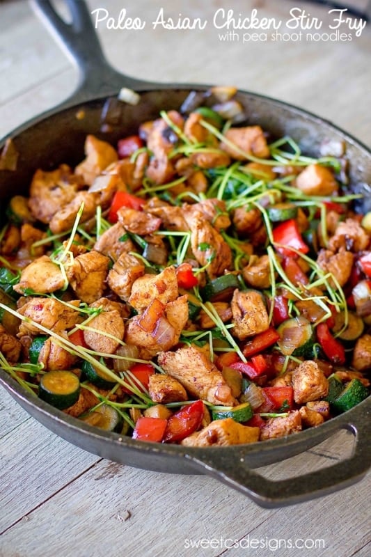 Paleo asian chicken stir fry- takes under 15 minutes and packed with ...
